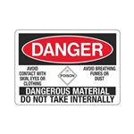 Danger Dangerous Material Do Not Take Internally Sign